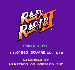 Rad Racer II (USA) Title Screen